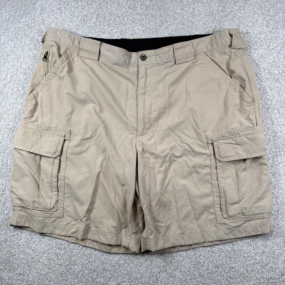 Duluth‎ Trading Co Cargo Shorts Mens 2XL Tan Khaki 100% Nylon Outdoor Utility